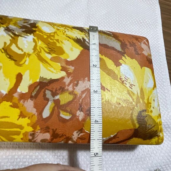 Vintage Floral  Travel jewelry box. Gold satin lid interior with gold velvet - Picture 9 of 9